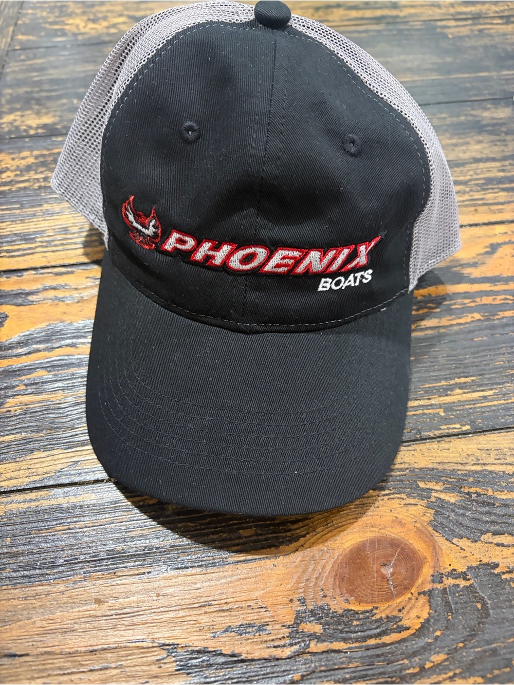 Phoenix Boats Black & Gray Mesh Trucker Hat